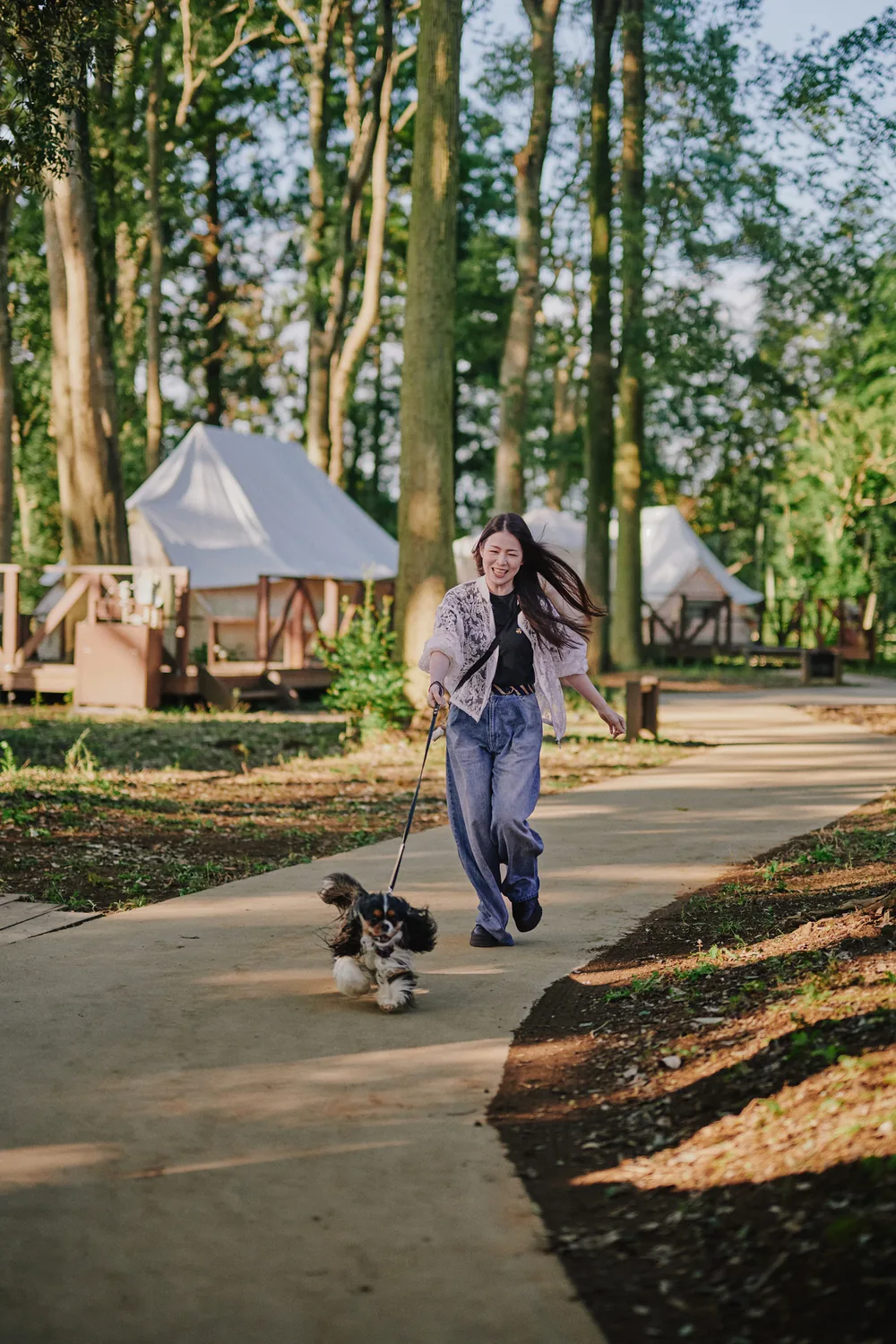 愛犬とのご滞在の様子